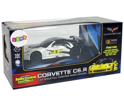 Radiovadāmā mašīna ar pulti Corvette C6.R White