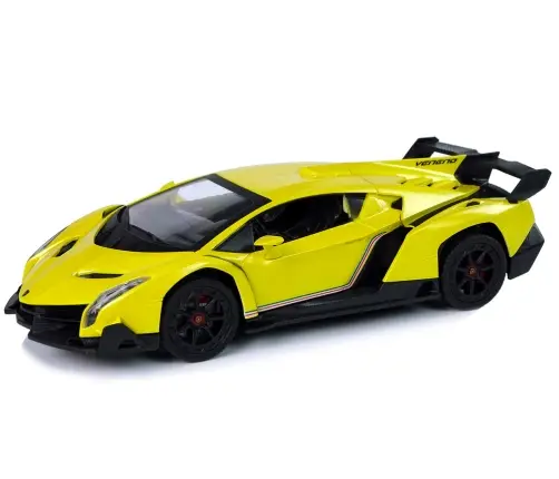 Remote Controlled Lamborghini Veneno Yellow 2.4 G Pilot Steering Wheel Sound Lights