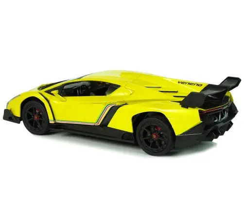 Remote Controlled Lamborghini Veneno Yellow 2.4 G Pilot Steering Wheel Sound Lights