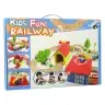 Wooden Train Track Cars Trees Buildings