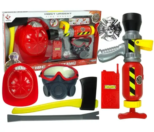 Brigade Set Fire Extinguisher Water Mask Helmet Red