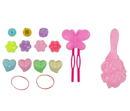 Dolls Head Accessories Beads Clips Colourful Strands