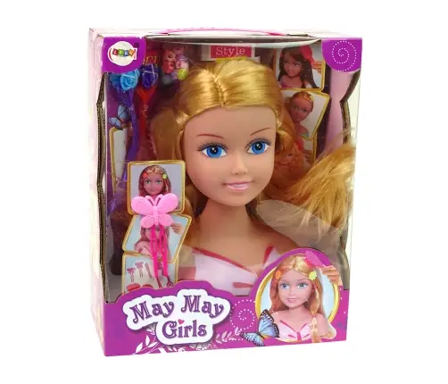 Dolls Head Accessories Beads Clips Colourful Strands