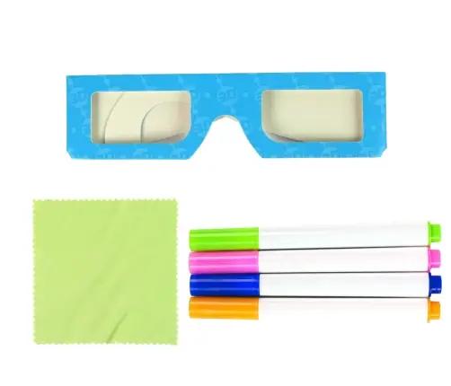Magic Illuminated 3D Whiteboard Glasses Blue