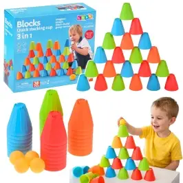 Educational Skill Game Fast Cups 3in1 Balls Cups 38 pcs.