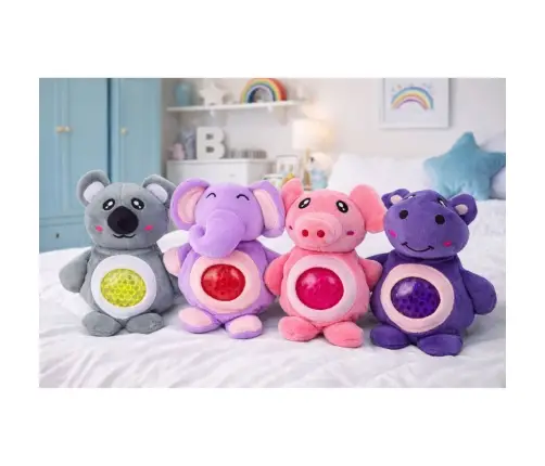 Plush Toy for Squeezing, Kneading, Squeezing with Water Balls Elephant Pig 15 cm