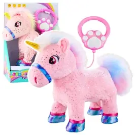 Unicorn on a Leash Interactive Recording Function Moves Pink