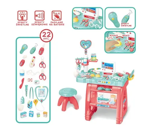 WOOPIE Little Doctor's Office Light Sound + 22 acc