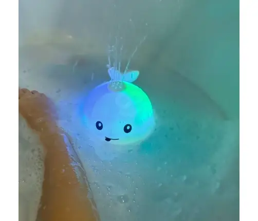 WOOPIE Whale Glowing Fountain Bath Toy - White