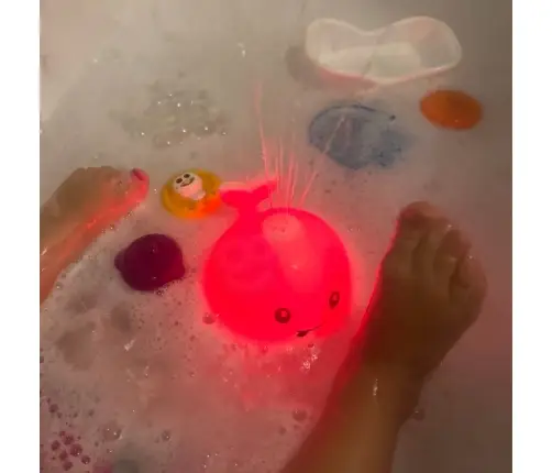 WOOPIE Whale Glowing Fountain Bath Toy - White