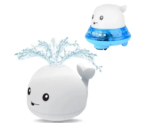 WOOPIE Whale Glowing Fountain Bath Toy - White