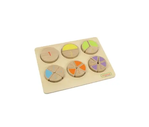 MASTERKIDZ Drewniana Układanka Matematyczna Ułamki