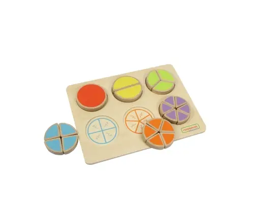 MASTERKIDZ Drewniana Układanka Matematyczna Ułamki