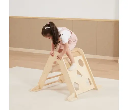 Viga Home Playground 3 in 1: Pikler Triangle, Rocker and Slide