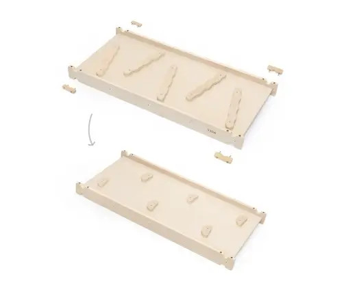 Viga Home Playground 3 in 1: Pikler Triangle, Rocker and Slide