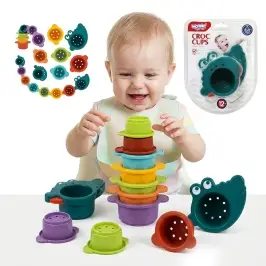 WOOPIE BABY Zabawka do Kąpieli Kubeczki Przelewowe Krokodylek