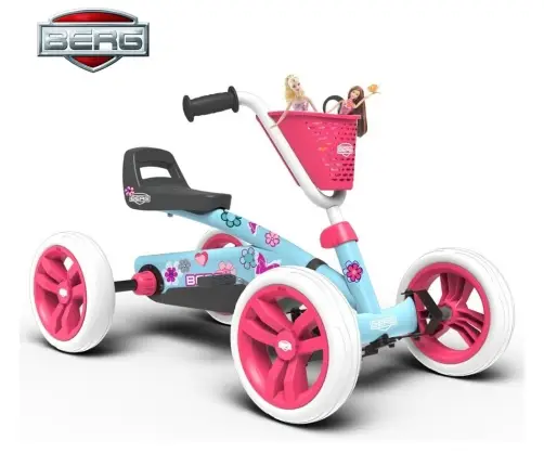 BERG Buzzy Bloom Pedal Go-Kart with Silent Wheels for 2-5 years up to 30 kg
