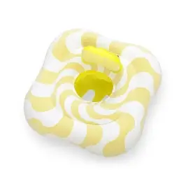 Bestway 32298 Siedzisko do nauki pływania Kwadrat Swim Safer Comfort Plush Zółte fale 76cm x 76cm