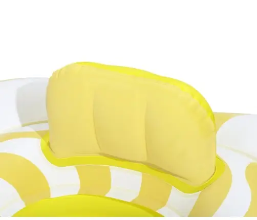 Bestway 32298 Siedzisko do nauki pływania Kwadrat Swim Safer Comfort Plush Zółte fale 76cm x 76cm