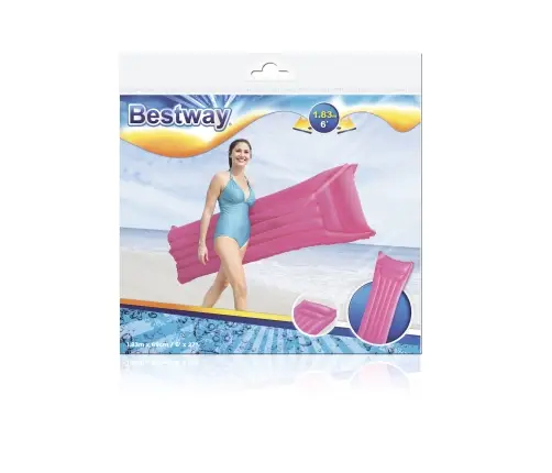 Bestway 44007 MATERAC PLAŻOWY MATOWY 183cm x 69cm RÓŻOWY
