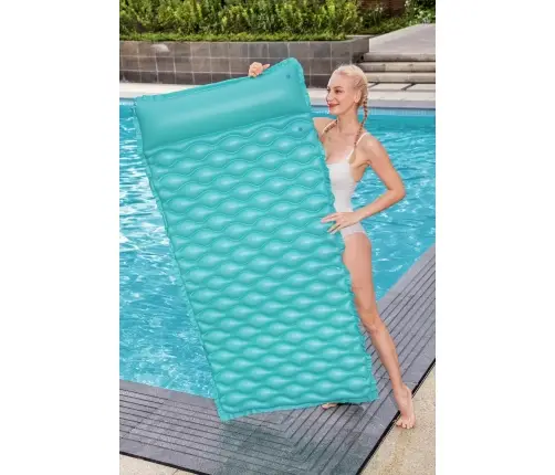 Bestway 44020 Dmuchany materac plażowy zwijany Miętowy 2.13m x 86cm