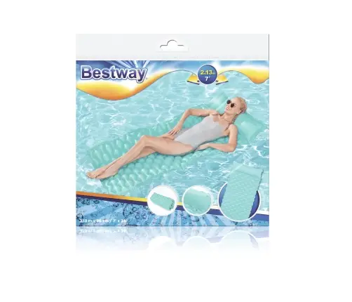 Bestway 44020 Dmuchany materac plażowy zwijany Miętowy 2.13m x 86cm