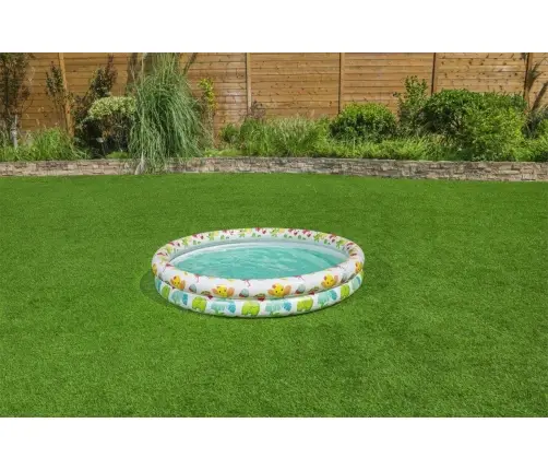 Bestway 51124 Zestaw Basenik dmuchany do pływania 1.22m x 20cm, Koło 46cm, Piłka 27cm