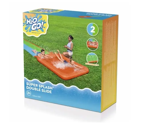Bestway 52633 Ślizgawka podwójna H2OGO! Super Splash z basenikiem 5.31m