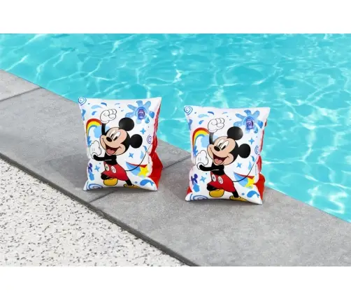 Bestway 91002 Disney Rękawki do nauki pływania Mickey i Przyjaciele 23cm x 15cm