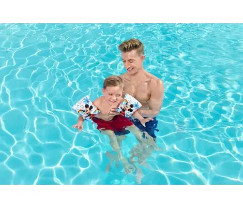 Bestway 91002 Disney Rękawki do nauki pływania Mickey i Przyjaciele 23cm x 15cm