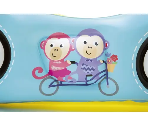 Bestway 93535 FISHER PRICE DMUCHANY SAMOCHÓD WYŚCIGOWY  Z PIŁKAMI 119cm x 79cm x 51cm