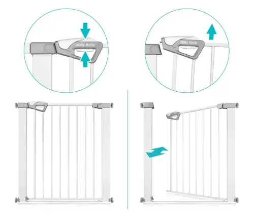 Bramka zabezpieczająca Barierka na schody Guardy 83 White