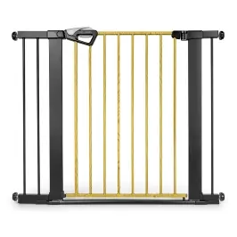 Bramka zabezpieczająca Barierka na schody z rozszerzeniami Guardy 104 Black Natural