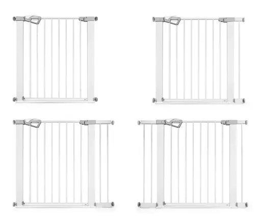Bramka zabezpieczająca Barierka na schody z rozszerzeniami Guardy 104 White