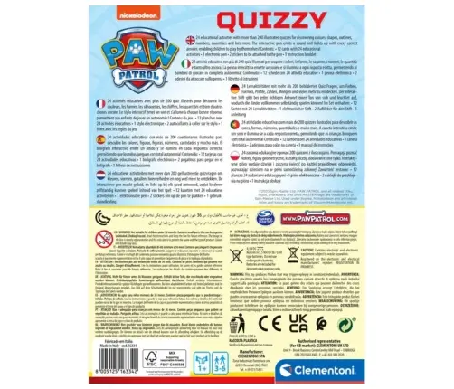 Clementoni Edukacja Wczesnoszkolna 16334 Interaktywny Quiz Psi Patrol