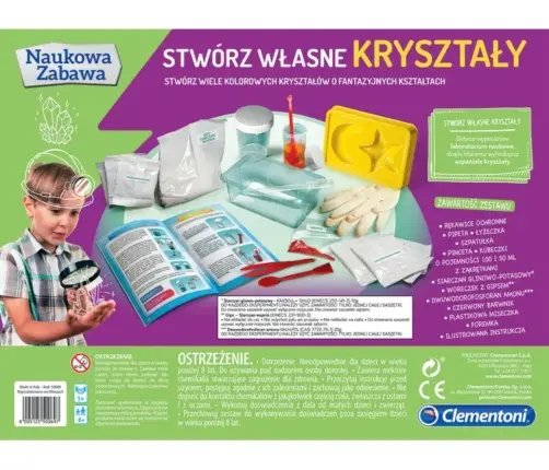 Clementoni Naukowa Zabawa Lab 50069 Stwórz Własne Kryształy