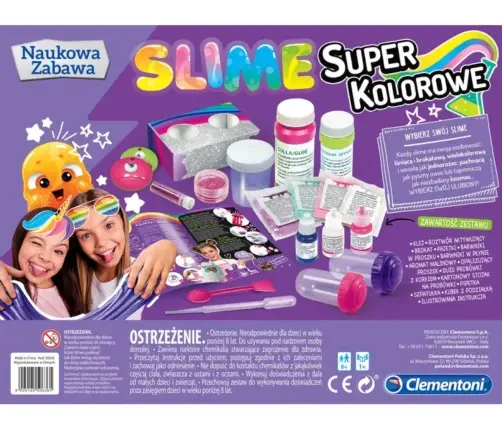 Clementoni Naukowa Zabawa Lab 50636 Super Kolorowe Slime