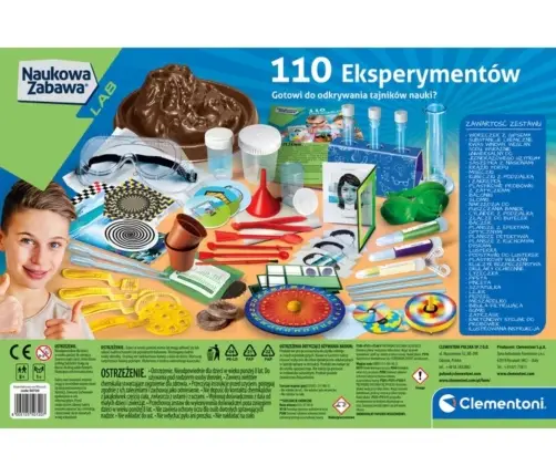 Clementoni Naukowa Zabawa Lab 50720 110 Eksperymentów