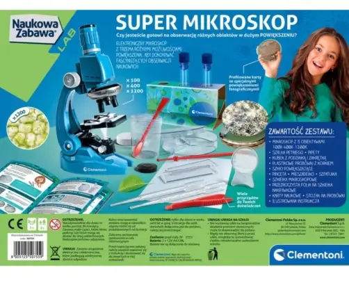 Clementoni Naukowa Zabawa Lab 50755 Super Mikroskop