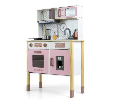 Drewniana kuchnia Bjorn - Pink