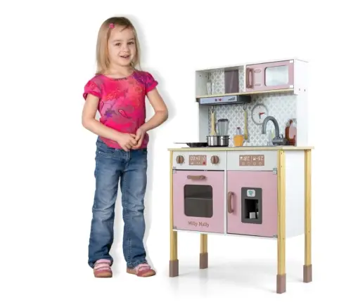 Drewniana kuchnia Bjorn - Pink