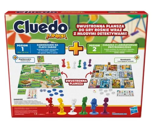 HASBRO GRA CLUEDO JUNIOR 2w1 POLSKA WERSJA