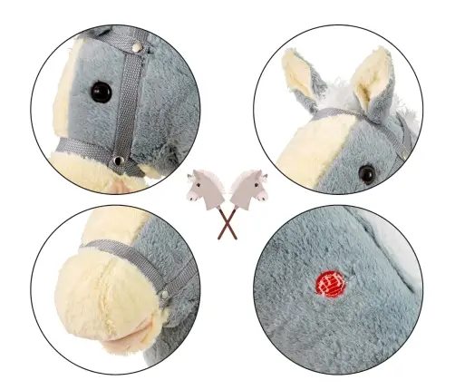 Hobby Koń na Kiju Grey