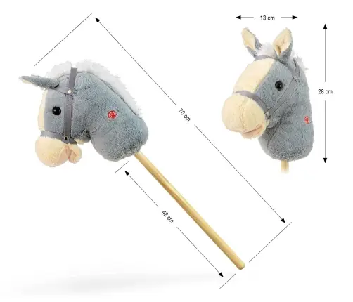 Hobby Koń na Kiju Grey