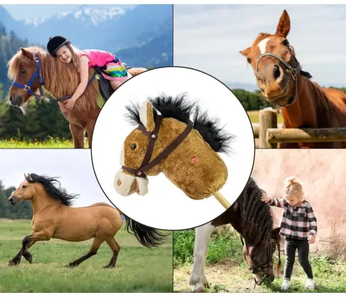 Hobby Koń na Kiju Light Brown