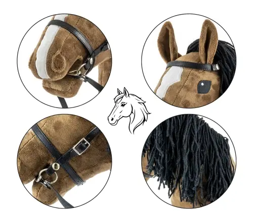 Hobby Plus Koń na Kiju Dark Brown