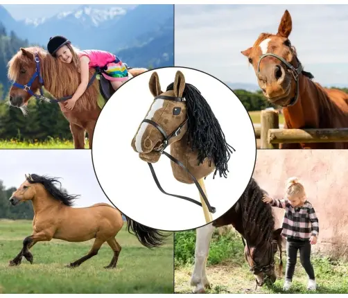 Hobby Plus Koń na Kiju Dark Brown