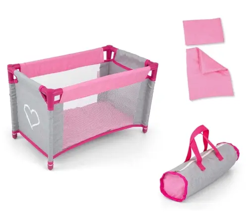 Łóżeczko dla lalek Lisa Prestige Pink
