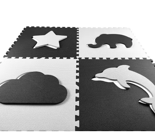 Mata piankowa puzzle Jolly 2x2 - Grey