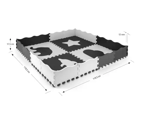 Mata piankowa puzzle Jolly 2x2 - Grey